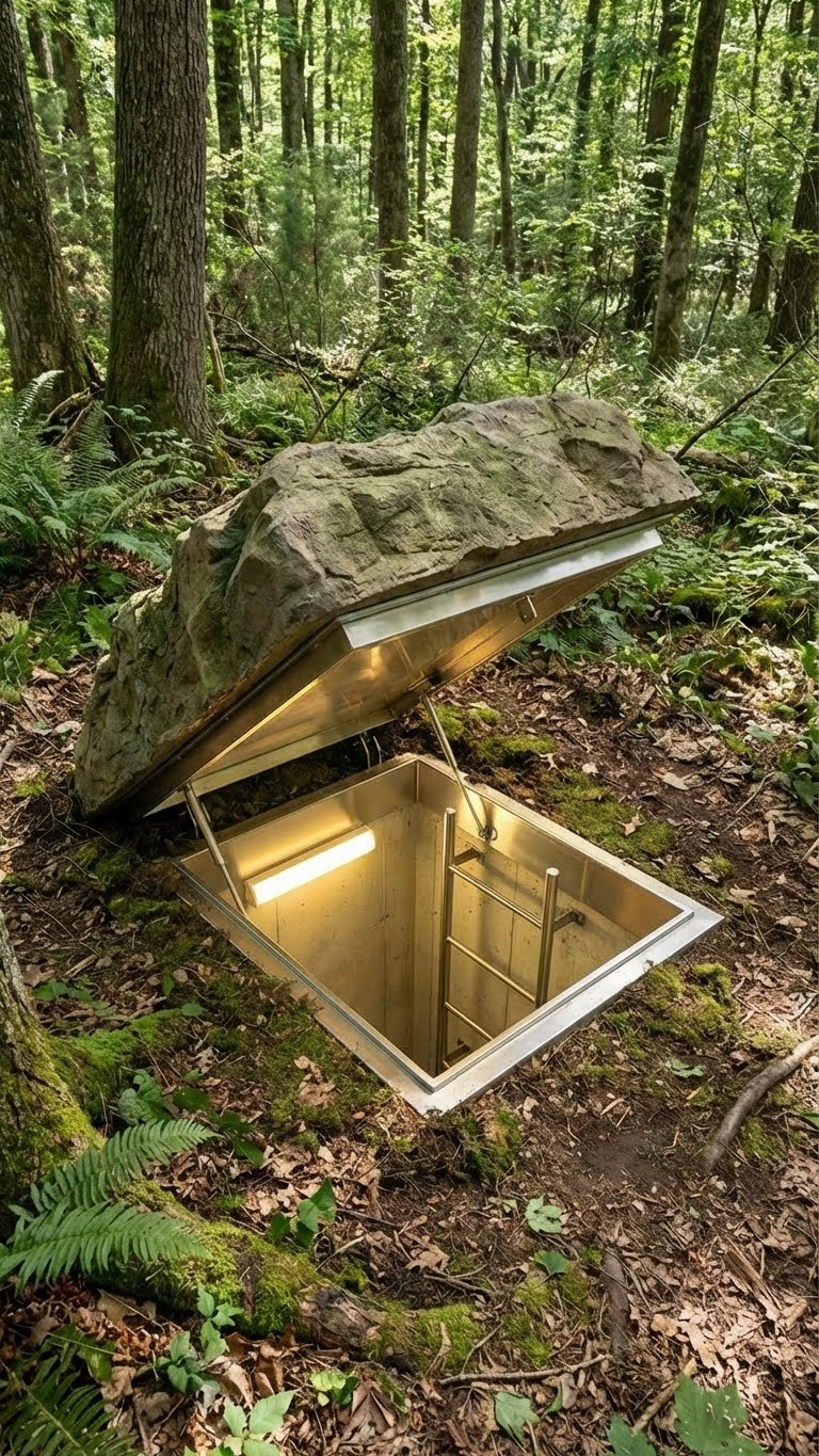 Hidden Under Stone: A Fully Concealed Underground Shelter