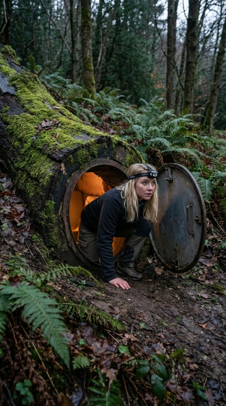 Hidden Forest Log Bunker: A Secret Shelter Disguised Inside Nature