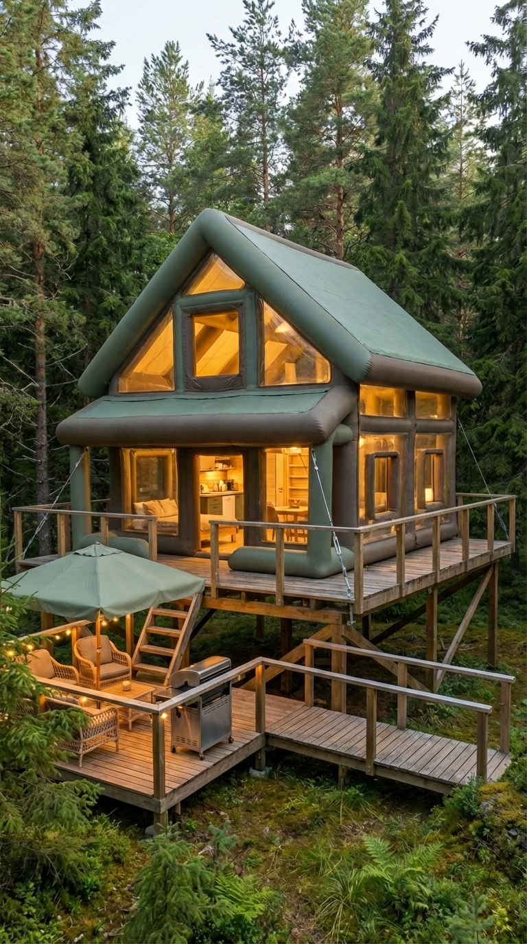 Inflatable Forest House: A New Era of Lightweight Off-Grid Living
