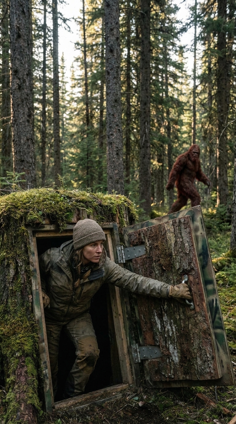 Hidden Tree Stump Escape Entrance to an Underground Bunker