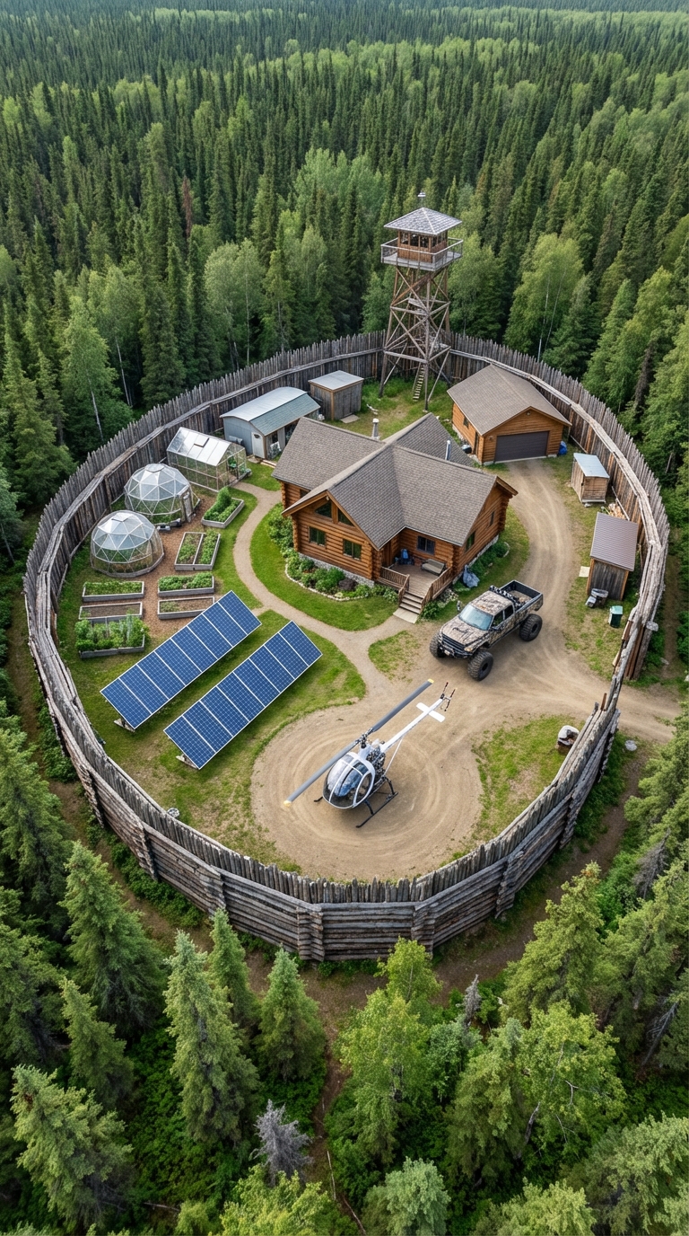 Off-Grid Survival Compound in Alaska: A Private Fortress in the Wilderness