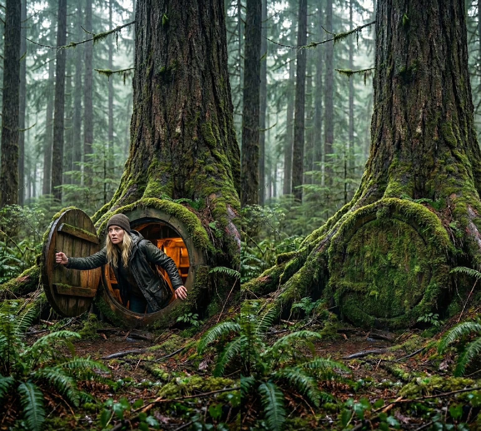 Hidden Tree Base Shelter: A Secret Home Inside the Forest