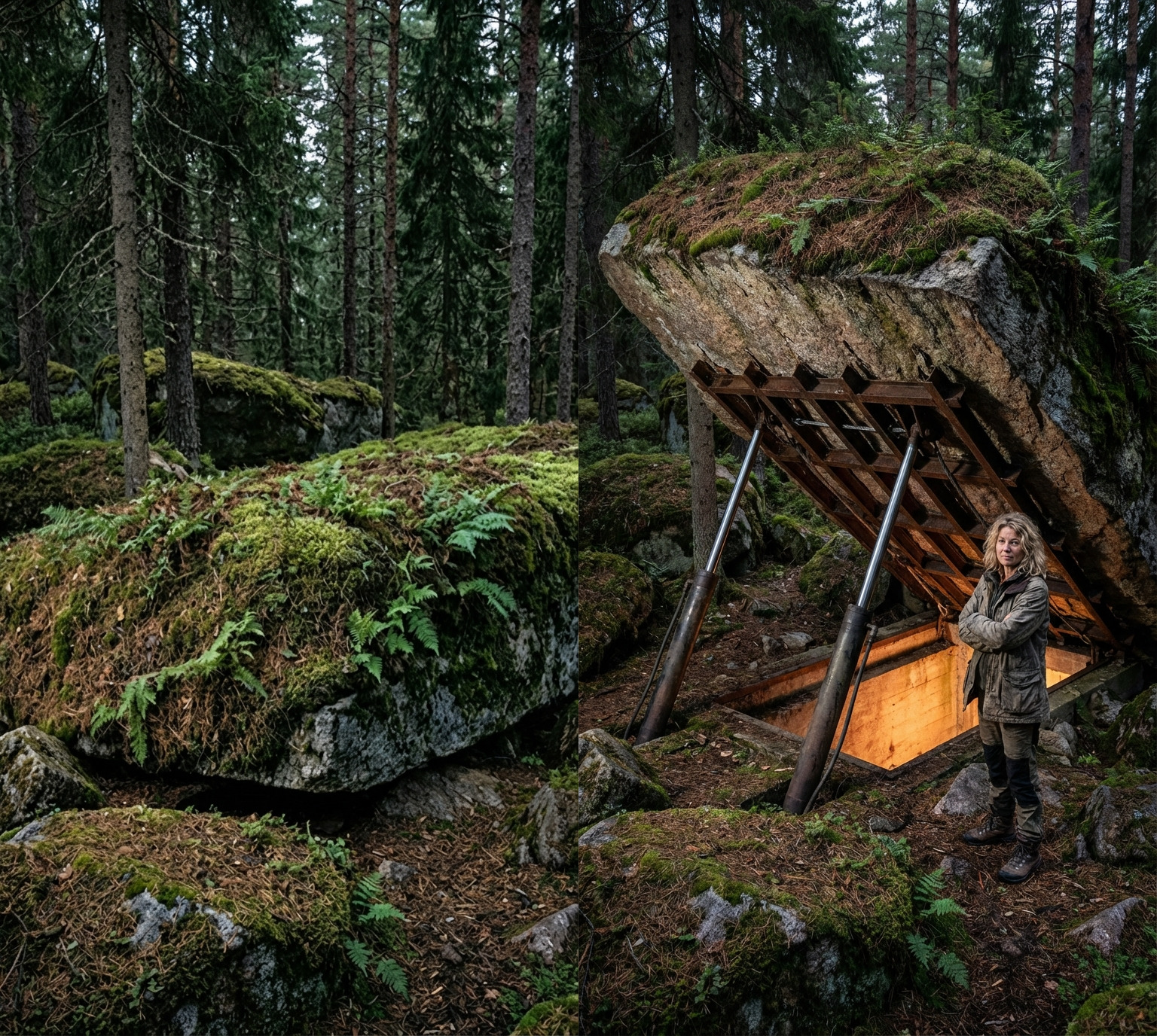 Hidden Forest Bunker Under Natural Rock – Ultimate Concealed Shelter