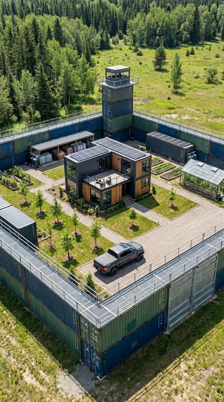 A New Life in the Forest: From City Routine to a Self-Sufficient Container Fortress