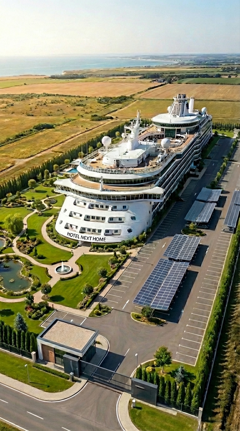 We Buried a Cruise Liner and Turned It Into an Underground Survival Complex