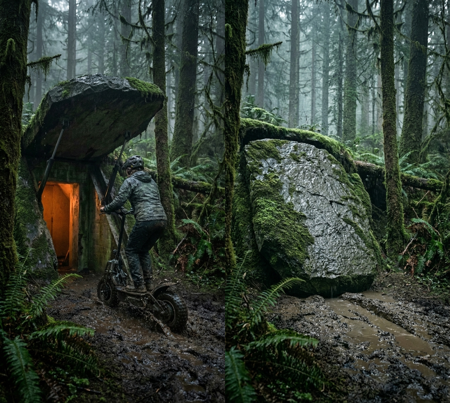 Hidden Rock Bunker in the Forest: Fully Concealed Survival Shelter