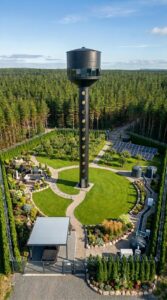 Hidden Water Tower Fortress: Building a Forest Home with an Underground Bunker Network eee5555 (6)