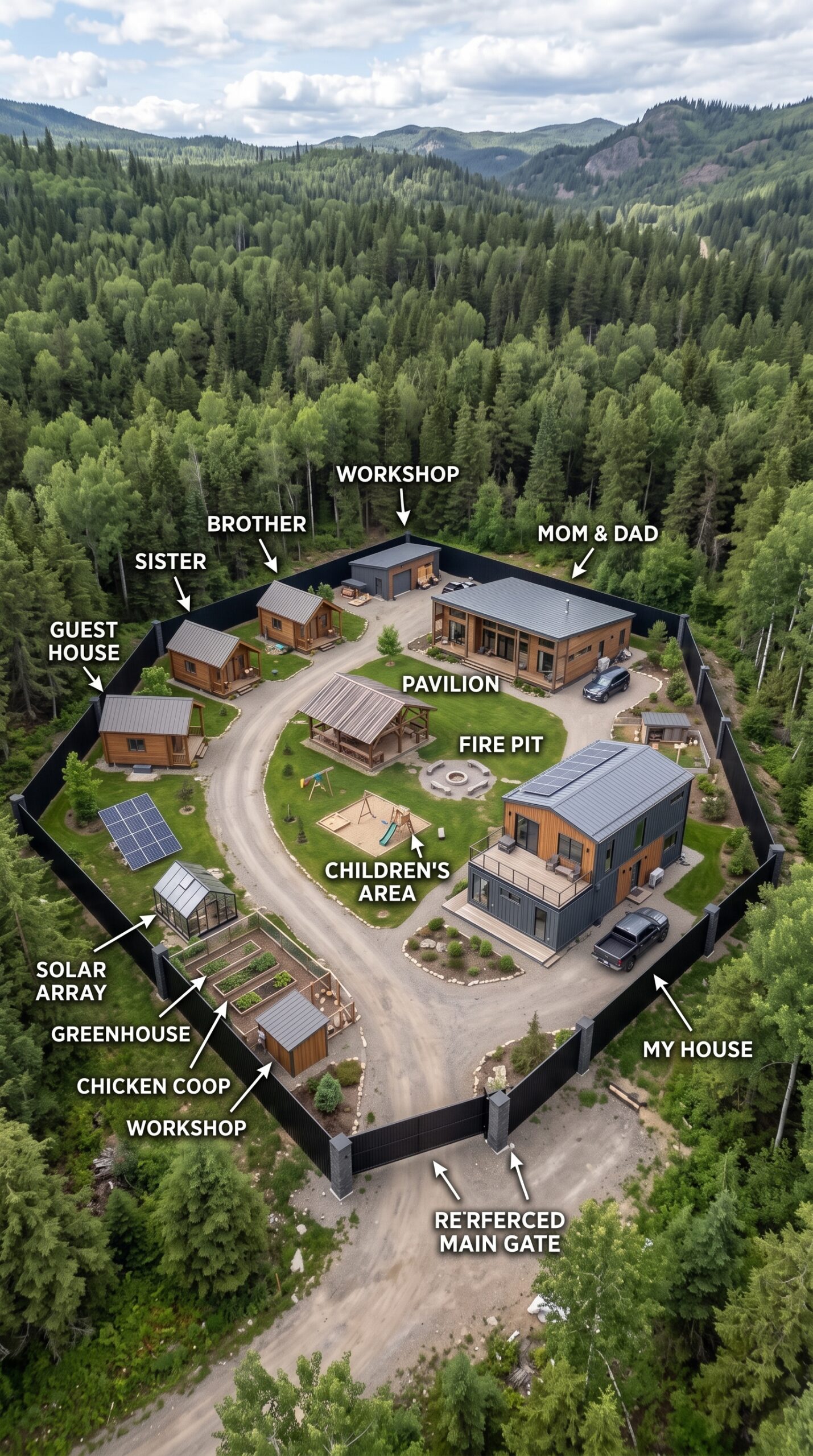 Building a Self-Sufficient Family Compound From the Ground Up: What Would It Cost?