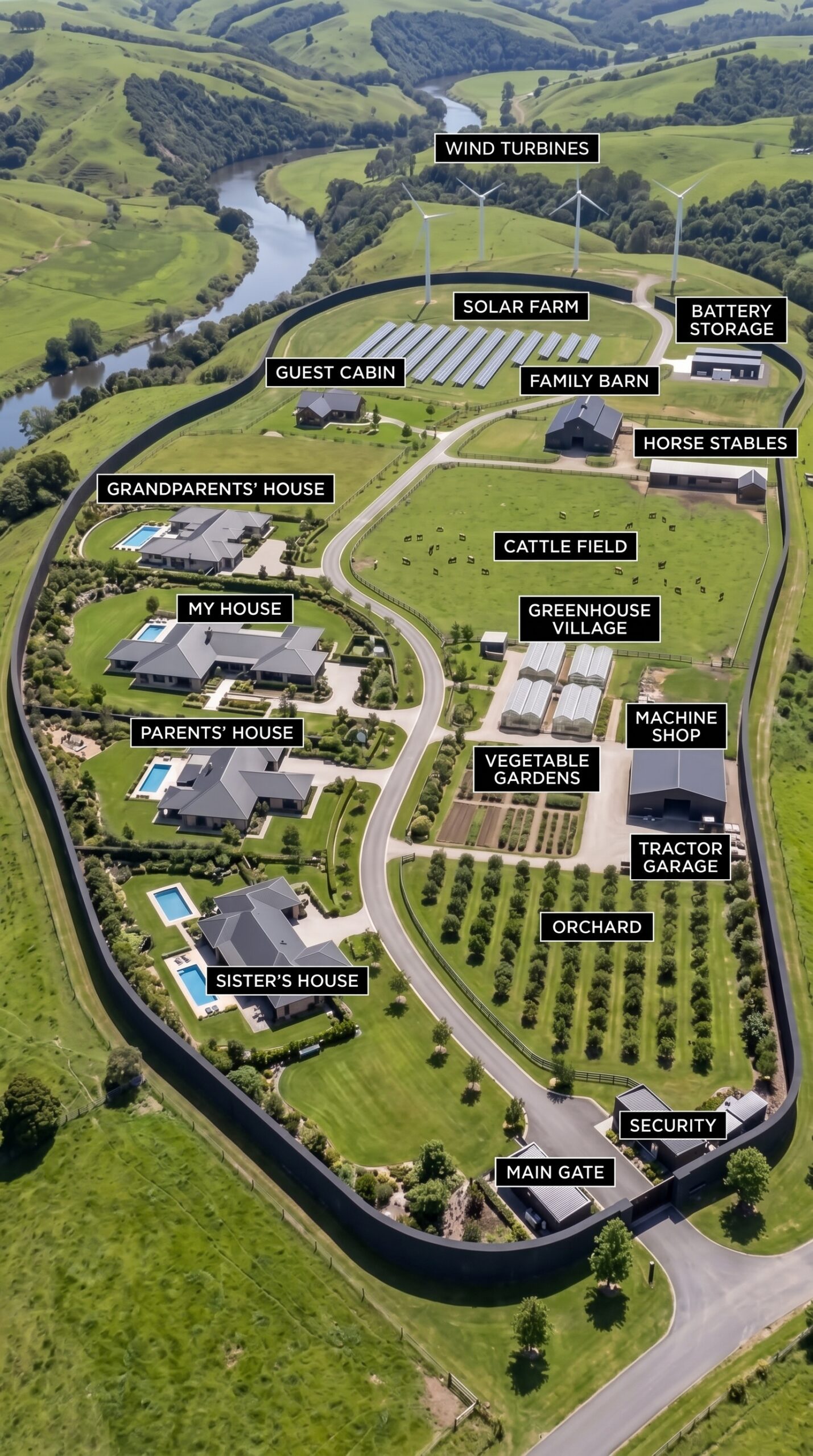 What Would It Really Cost to Build a Self-Sufficient Family Compound?