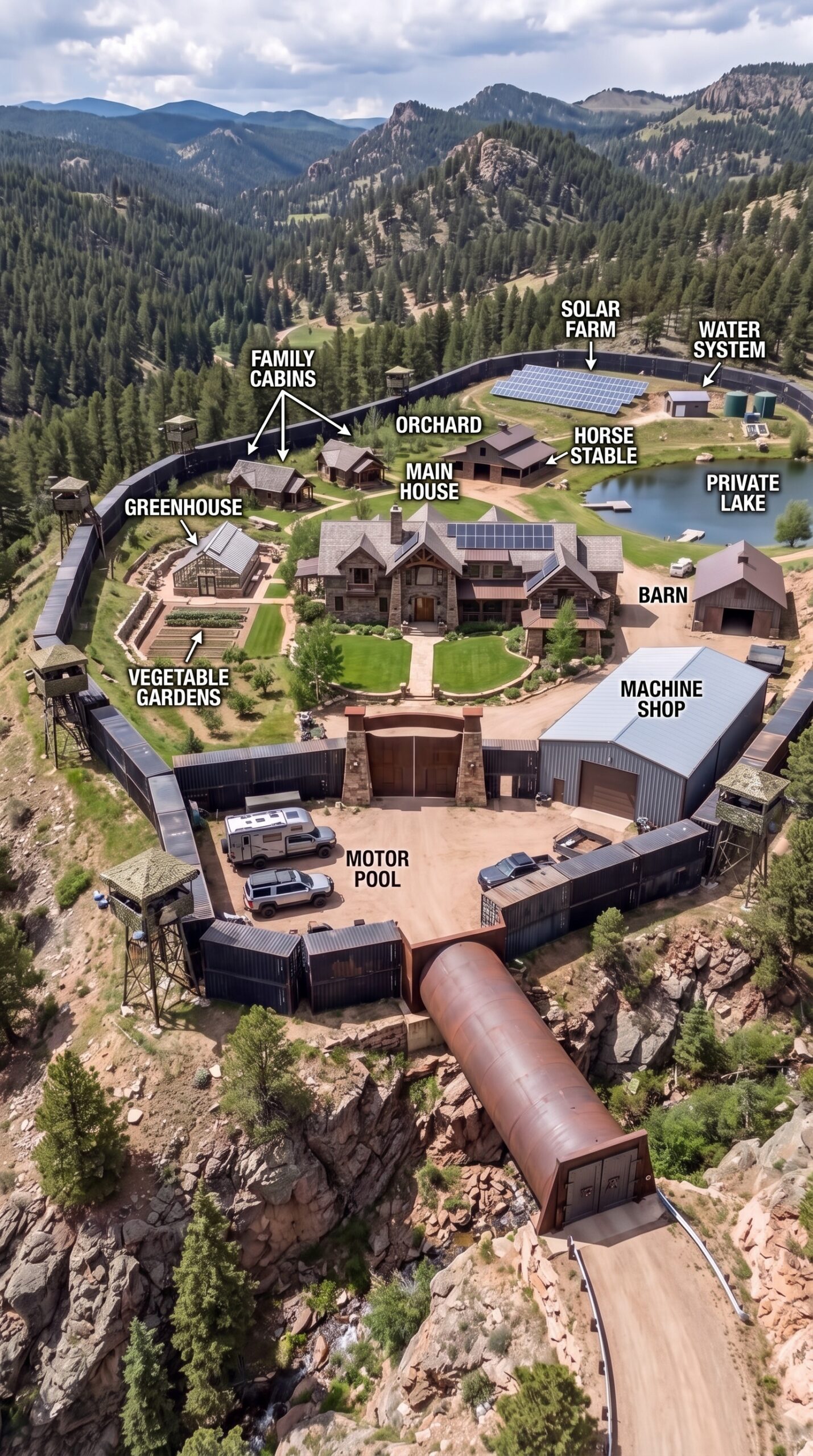 How Much Would It Cost To Build A Protected Mountain Family Compound?